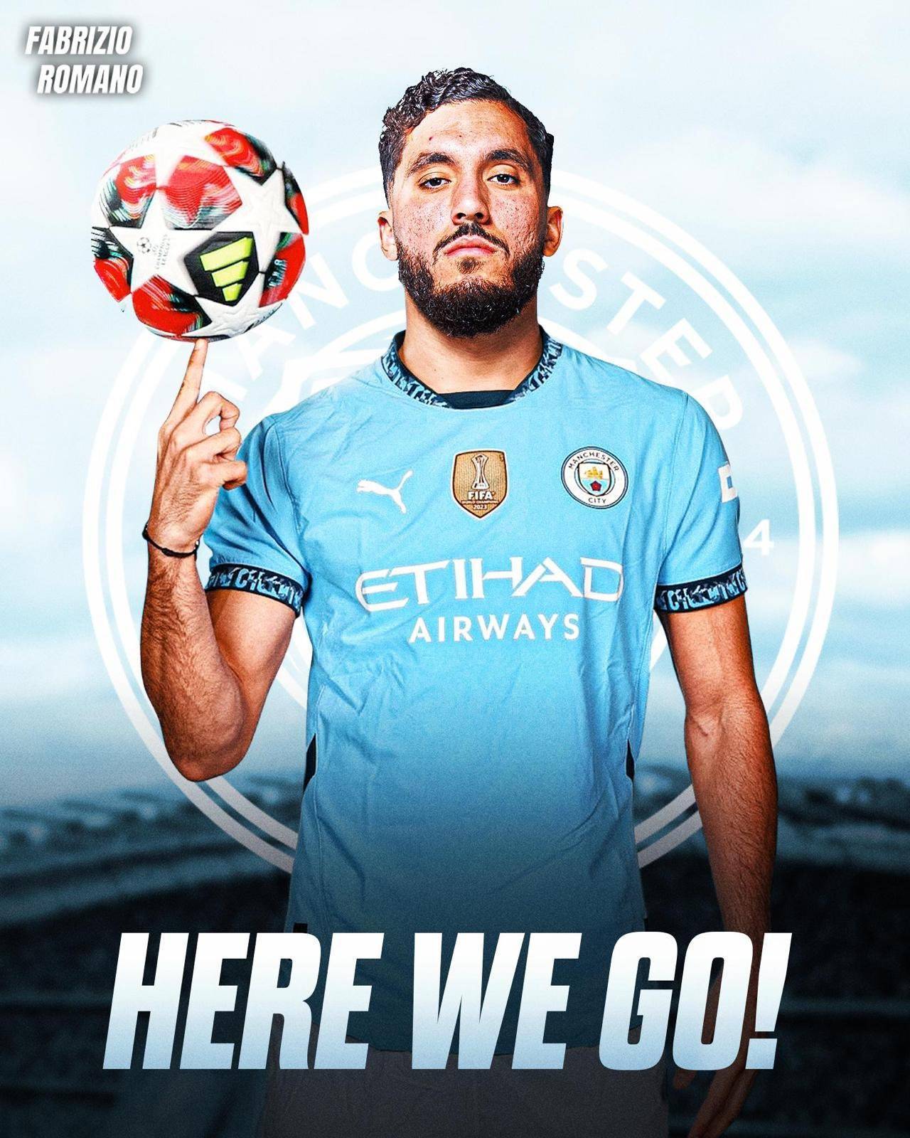 官方：曼城签里昂21岁边锋切尔基，转会费总价4200万欧